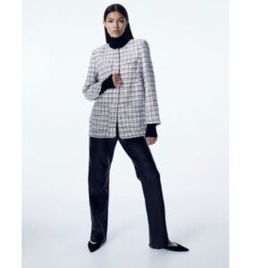 H&M White/Black Plaid
Boucle Jacket Size XL
